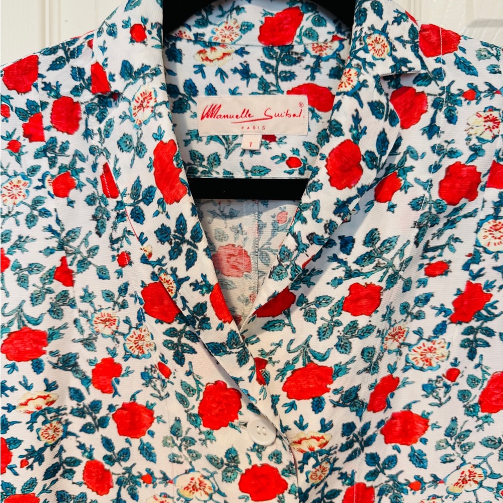 Chic French Designer jacket style blouse - bought at The Atlantic on Nantucket.